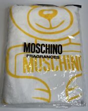 BRAND NEW MOSCHINO Toy 2 Teddy Bear Beach Summer Soft Towel White & Yellow. picture