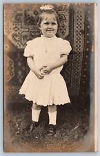 Vintage RPPC, Young girl in white dress, and a pretty bow. Florida circa 1930's picture