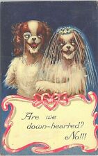 Illustrated PC Two Dogs Getting Married 