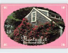 Postcard Rose Covered Cottage Nantucket Massachusetts USA picture