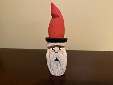 Hand Carved Wooden Santa Gnome, Carved Out Of Northern Basswood picture