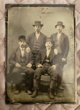 Large Tintype of Four Serious Gangster Brothers Nice Portrait picture