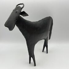 Vintage Abstract Cow Metal Sculpture Modern Contemporary Primitive picture