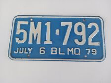 1979 Missouri License Plate July 6 BL MO 5M1 792 picture