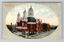 Winona MN-Minnesota, St Stanislaus Church School Antique Vintage c1911 Postcard picture