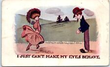 Postcard - I Just Can't Make My Eyes Behave with Lovers Art Print picture