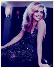Olivia newton-John glamour pose in shimmering black dress smiling vintage 8x10  picture