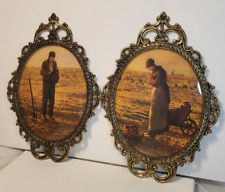 Vintage Oval Metal Frame Bubble Convex The Angelus picture
