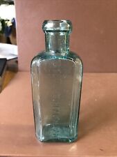 Antique Stevens Health Salt Emerald Green Bottle/Rare  picture