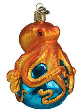 Old World Christmas Octopus Ornament 3.75x3x2.5 picture