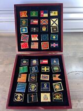 Battle Flags Of The Civil War Pin Set In Wooden Box***READ*** picture