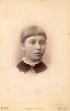 c.1890s Cabinet Card Photograph Young person  4.25 X 6.5