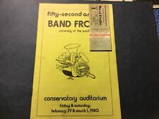 1980 Band Frolic Program. University of the Pacific, Stockton, California. W/Tic picture