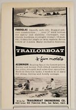 1960 Print Ad Trailorboat Boats Fun Models San Rafael,California picture