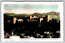 Postcard International Hand Colored Granada Spain Sierra Nevada Vista picture