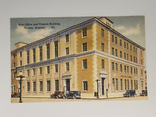 Tucson AZ Arizona Post Office & Federal Building #301 Linen Postcard Posted picture