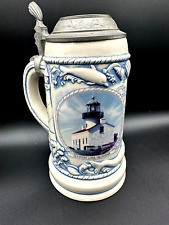 Old Point Loma Heceta Head Beer Stein Double Sided 1 Liter Lighthouse San Diego picture