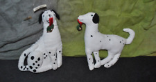 VTG Handcrafted S/2 DALMATIAN Dog Puppy Xmas Ornament FABRIC Philippines OOAK picture