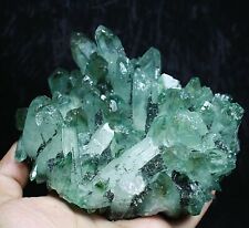 2.38lb RARE   New Find Natural Beatiful Green Quartz Crystal Cluster Specimen picture