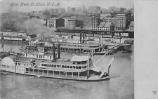 Vintage Spread Eagle Steamboat Paddle Boat River St Louis Missouri Postcard picture