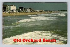 Orchard Beach ME-Maine, Longest Beach in Maine, Surf's Up, Vintage Postcard picture
