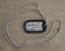 Vintage Military Dog Tag with Ball Chain & Rubber Holder picture