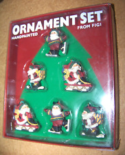 6 piece mini Christmas ornaments Santa Clause 3 different, 2 of each c44786 picture