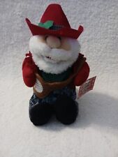 Sterling Singing, Dancing, Cowboy Santa Anamated Plush With Tags. picture