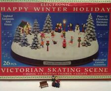 Happy Winter Holiday Victorian Skating Scene Kmart MR.&MRS.sitting on a bench picture