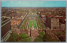 Philadelphia PA Independence Mall Independence Hall Aerial View c1964 Postcard picture