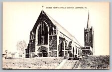 Jeanette PA Postcard Sacred Heart Catholic Church Westmoreland County Penna picture