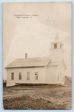 West Glover Vermont VT Postcard RPPC Photo Congregational Church 1918 Antique picture