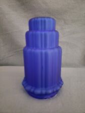 Replacement Art Deco Frankart Style Frosted Cobalt Waterfall Shade 3-1/8