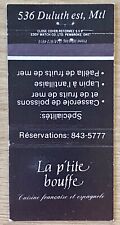 La P’tite Bouffe Made In Pembroke Ontario Vintage 30 Matchbook Covers B B-1273 picture