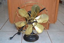 RARE ANTIQUE FAN WESTINGHOUSE SIX BLADE BRASS BLADE AND CAGE 12