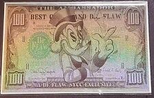 Rare Max Toons Uncle Scrooge McDuck $100 Bill Homage Confetti Foil #3/6  picture