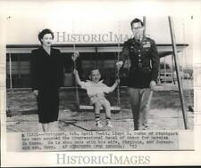 1952 Press Photo Lt Lloyd Burke with his family who is a Medal of Honor Winner picture