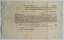 Governor Nehemiah Knight 1817 Commissions Captain William Brown of Johnston RI picture