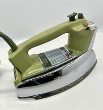 Vintage GE Spray Steam & Dry Iron, Green -Tested And Working *Ships Fast picture