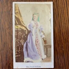 CDV actress Mary Frances Scott - Siddons colorized tinted British Victorian picture