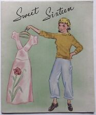 Vtg Sweet Sixteen 16 Birthday Card-CUTE GIRL IN CARGO PANTS SHOWS OFF HER DRESS picture
