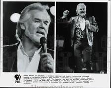 1989 Press Photo Singer Kenny Rogers in A Holiday Special For Public Television picture