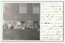 c1910's School Children Students Teacher DPO Milnor PA RPPC Photo Postcard picture