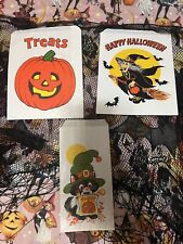 Lot of 3 Halloween Paper Treat Hallmark Vintage 1960 ? picture