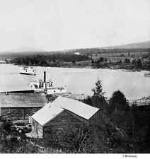 1938 Two Steamships on Moosehead Lake Maine Created by 1890s Stereoview Negative picture