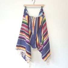 1920s Native American Saltillo Serape Hand Woven Mexican Blanket Fine Wool Linen picture