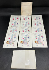 Vintage WE HAVE A GIRL Cards 12 w/envelopes 4 inches unused picture