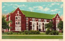 Postcard KS Pittsburg Music Hall Kansas State Teachers College Vintage PC H7559 picture