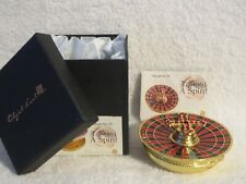 Bejeweled Work of Art Enamel Austrian Crystal Roulette Paperweight Trinket Box picture