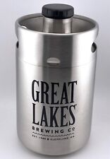 Great Lakes Brewing Stainless Steel 40oz Beer Growler Mini Keg Cleveland Craft picture